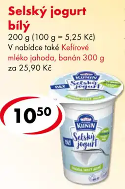 CBA Kunin selský jogurt bílý nabídka