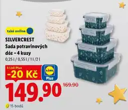 Lidl SILVERCREST Sada potravinových dóz – 4 kusy nabídka
