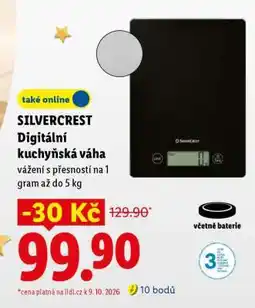 Lidl SILVERCREST DIGITÁLNÍ KUCHYŇSKÁ VÁHA nabídka