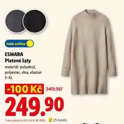 Lidl ESMARA Pletené šaty nabídka