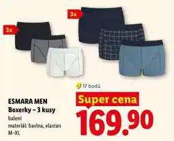 Lidl ESMARA MEN BOXERKY – 3 KUSY nabídka