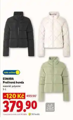 Lidl ESMARA PROŠÍVANÁ BUNDA nabídka