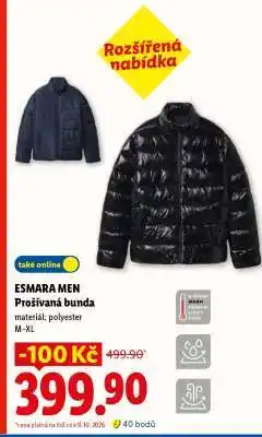 Lidl esmara Men Prošívaná bunda nabídka