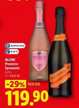 Lidl Allini Prosecco Spumante nabídka