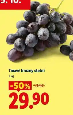Lidl Tmavé hrozny stolní nabídka