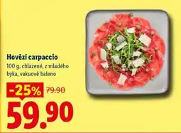 Lidl Hovězí carpaccio nabídka