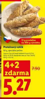 Lidl Proteinový rohlík nabídka