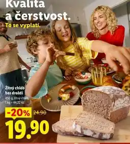 Lidl ŽITNÝ CHLÉB BEZ DROŽDÍ nabídka
