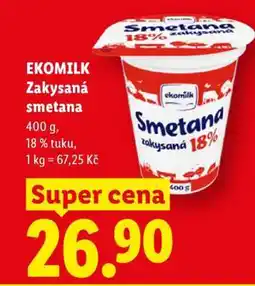 Lidl Ekomilk Zakysaná smetana nabídka