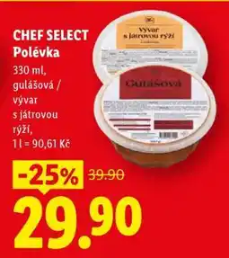 Lidl CHEF SELECT Polévka nabídka