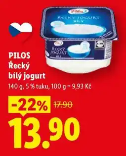 Lidl PILOS Řecký bílý jogurt nabídka