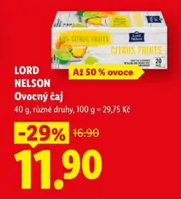 Lidl LORD NELSON Ovocný čaj nabídka