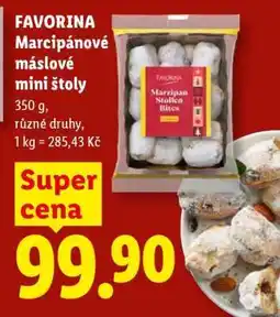 Lidl FAVORINA Marcipánové máslové mini štoly nabídka