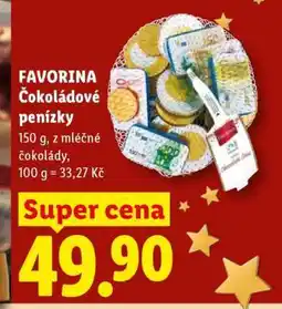 Lidl FAVORINA ČOKOLÁDOVÉ PENÍZKY nabídka