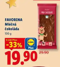 Lidl FAVORINA MLÉČNÁ ČOKOLÁDA nabídka