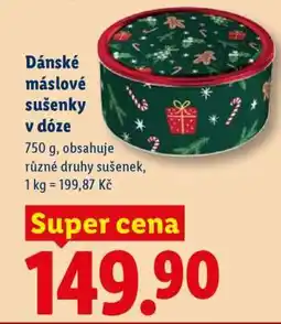 Lidl Dánské máslové sušenky v dóze nabídka