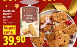 Lidl FAVORINA Máslové sušenky nabídka