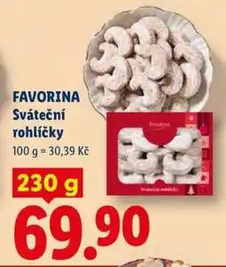 Lidl FAVORINA Sváteční rohlíčky nabídka