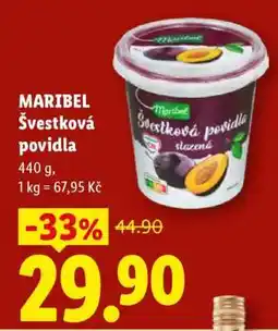 Lidl MARIBEL Švestková povidla nabídka