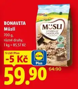 Lidl Bonavita Müsli nabídka
