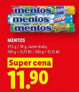 Lidl MENTOS nabídka