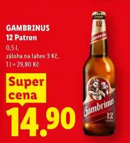 Lidl Gambrinus 12 patron nabídka