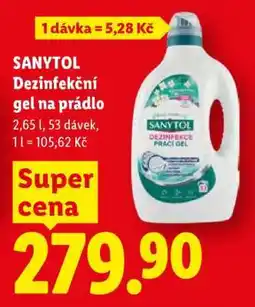Lidl Sanytol Dezinfekční gel na prádlo nabídka