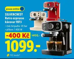 Lidl Silvercrest Retro espresso kávovar 1973 nabídka