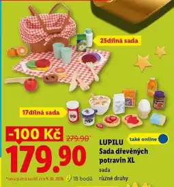 Lidl LUPILU Sada dřevěných potravin XL nabídka