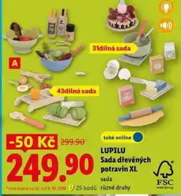 Lidl LUPILU Sada dřevěných potravin XL nabídka