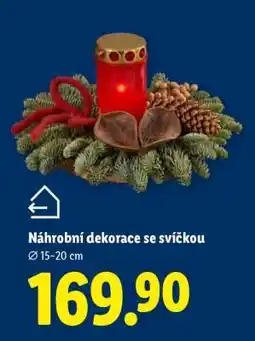Lidl Náhrobní dekorace se svíčkou nabídka