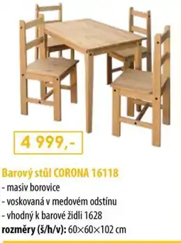 IDEA nábytek Corona barový stůl 16118 nabídka