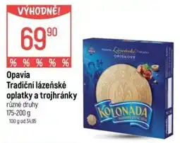 Globus Opavia tradiční lázeňské oplatky a trojhránky nabídka
