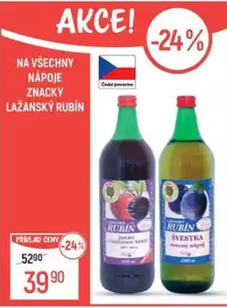 Globus Lažanský rubín nápoje nabídka