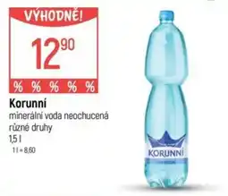 Globus Korunní minerální voda neochucená nabídka