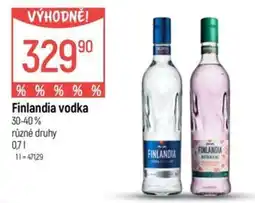 Globus Finlandia vodka nabídka