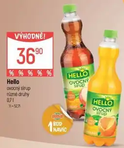 Globus Hello ovocný sirup nabídka