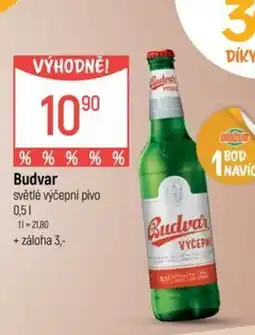 Globus Budvar světlé výčepní pivo nabídka