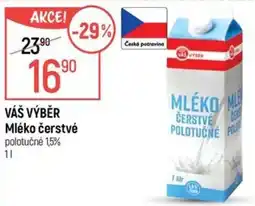 Globus Váš výběr mléko čerstvé polotučné 1,5% nabídka