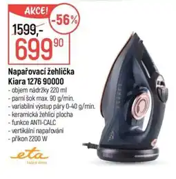 Globus Eta napařovací žehlička Kiara 1276 90000 nabídka