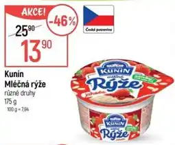 Globus Kunin mléčná rýže nabídka