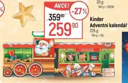 Globus Kinder Adventní kalendář nabídka