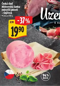 Albert Česká chuť Mistrovská šunka nejvyšší jakosti - vepřová nabídka
