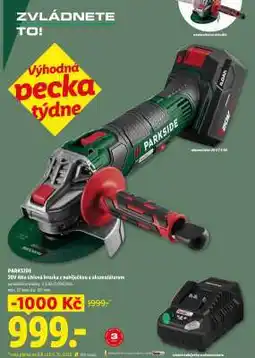 Lidl PARKSIDE 20V Aku úhlová bruska s nabíječkou a akumulátorem nabídka