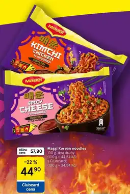 Tesco Maggi korejské nudle nabídka