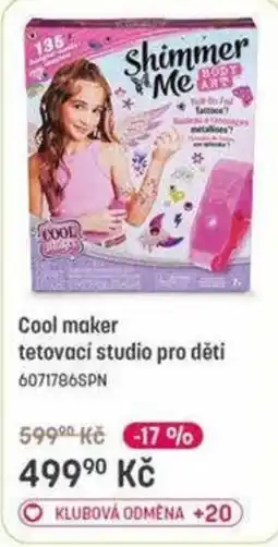 Bambule Cool maker tetovací studio pro děti nabídka