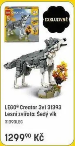 Bambule lego creator 3v1 31393 lesní zvířata: šedý vlk nabídka