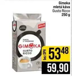 Jip Gimoka mletá káva Gusto Ricco nabídka