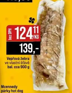 Jip Mcennedy párky hot dog nabídka