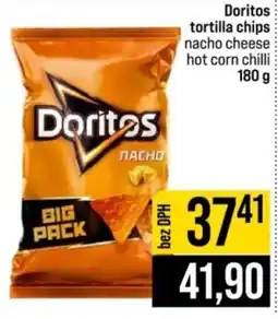 Jip Doritos tortilla chips nacho cheese hot corn chilli nabídka